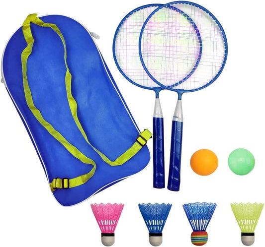 Badminton Racket for Children 1 Pair, Nylon Alloy Durable Badminton Racquet Set
